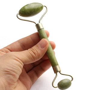 Jade Stone Double Heads Facial Massage Roller for Body Skin Relaxation